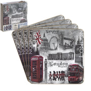 Lesser & Pavey The Leonardo Collection London England Coaster Set of 4 White Coaster product image with London