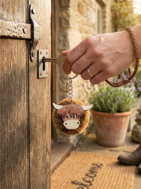 Lesser & Pavey Highland Cow Keyring