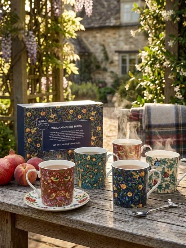 Lesser & Pavey William Morris Mugs Set Of 4
