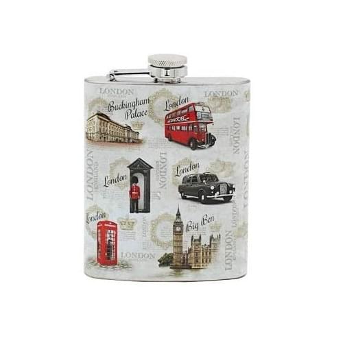 Vintage London Hip Flask product image with London