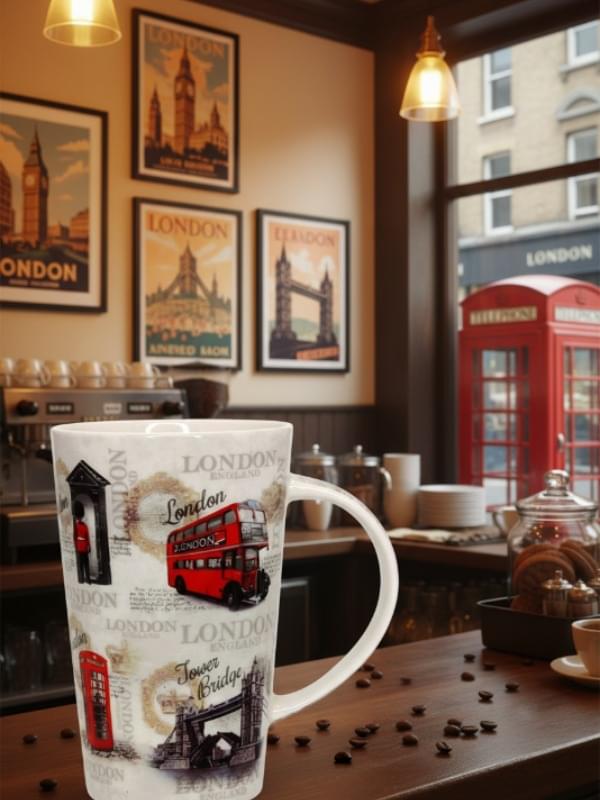 Vintage London Latte Mug product image with London