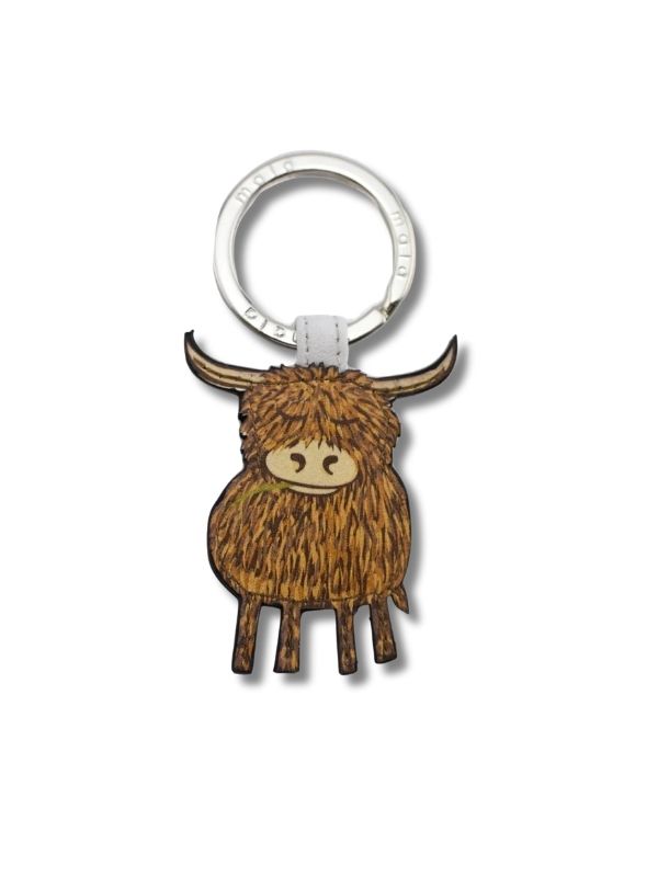 Mala Leather Bella Highland Cow Keyring