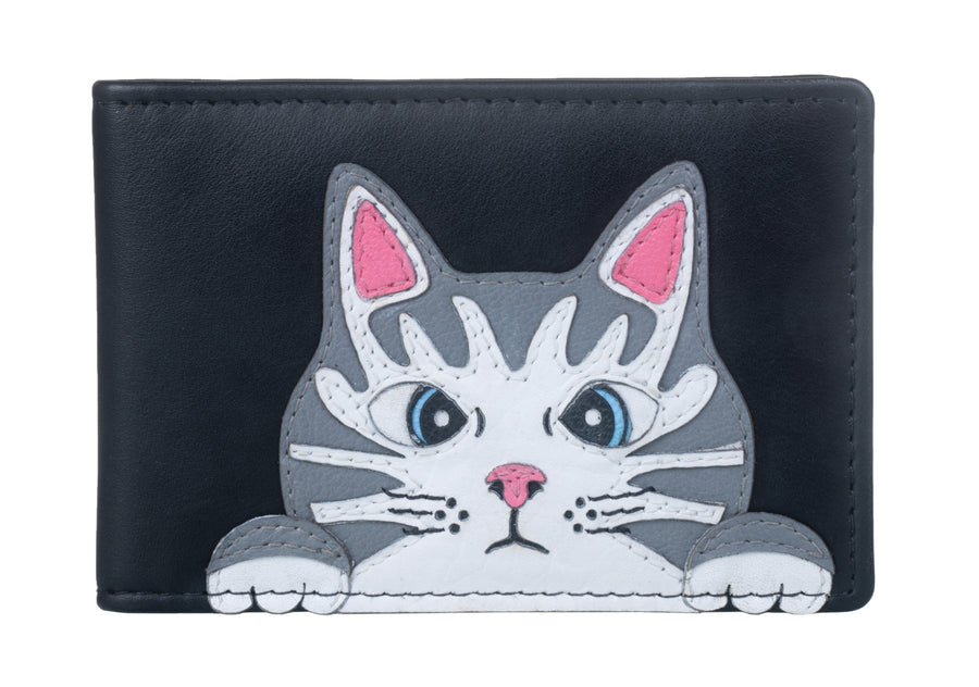 Mala Leather Vinny & Victor Card And Id Holder In Black