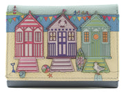 Mala Leather Southwold Beach Scene Leather Tri-Fold Purse product image