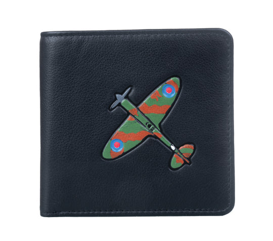 Mala Leather Kalmin Spitfire Bifold Slim Leather Wallet With Zipped Coin Pocket