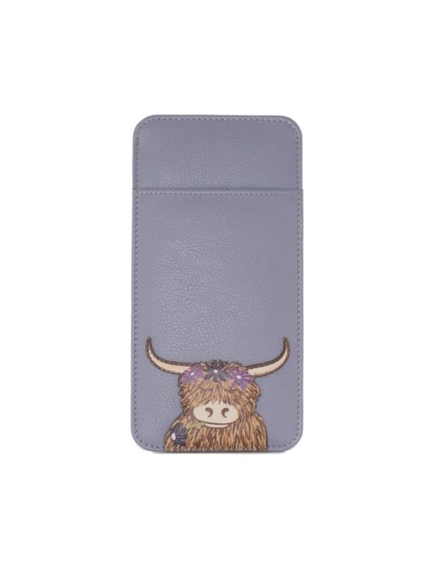  Mala Leather Bella with Flowers Glasses Case Lilac Best of British NBPT  Glasses Cases Mala Leather.