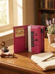 Mala Leather Peek a Boo Lge Tri Fold Pink