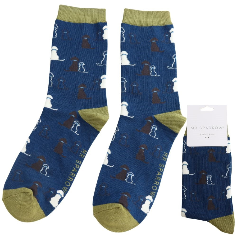 Mr Sparrow Retriever Navy Socks