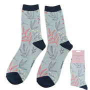 Branches & Berries Duck Egg socks product image