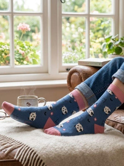 Jumping Sheep Navy Socks