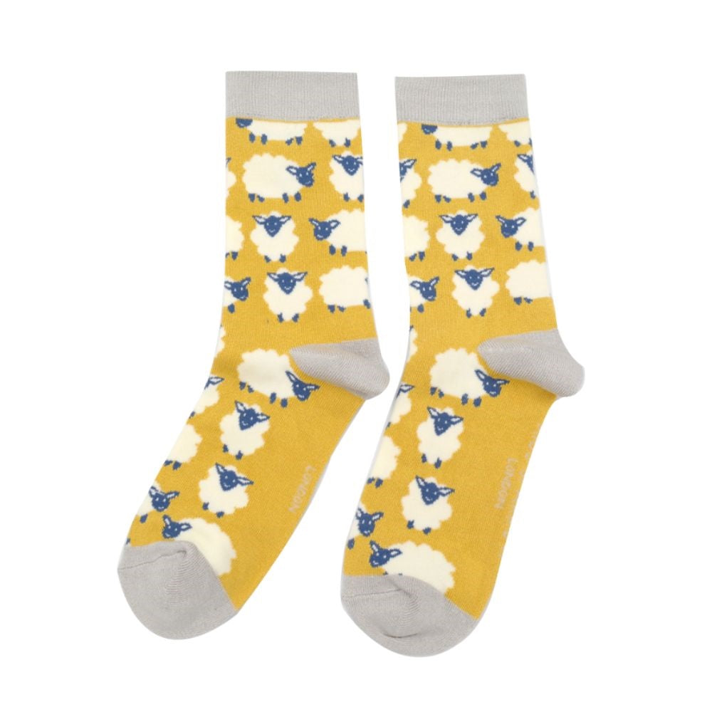 Happy Sheep Socks Yellow Socks