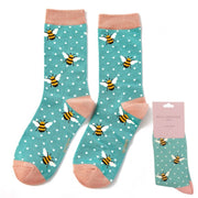 Bumble Bees Socks Turquoise product image