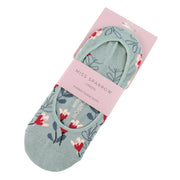 Wild Floral Invisible Footsie Socks DuckEgg product image