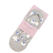 Happy Sheep Invisible Footsie Socks Grey product image with Sheep