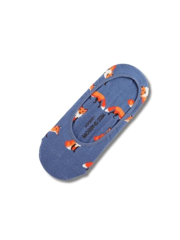 Foxes Invisible Footsie Socks Denim