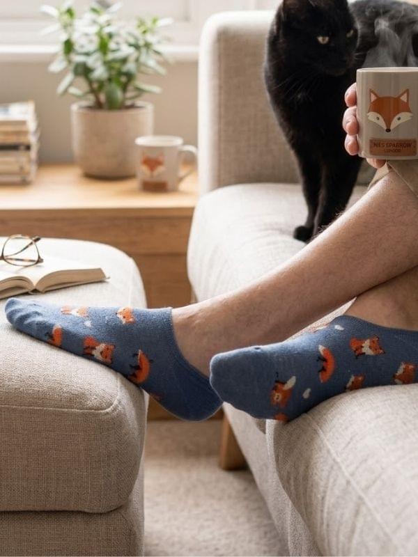Foxes Invisible Footsie Socks Denim product image