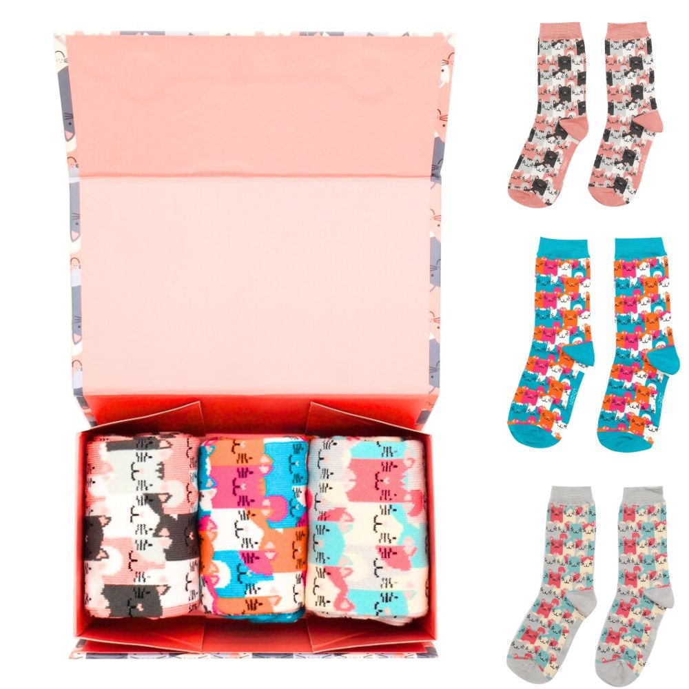 Happy Cats Socks Box
