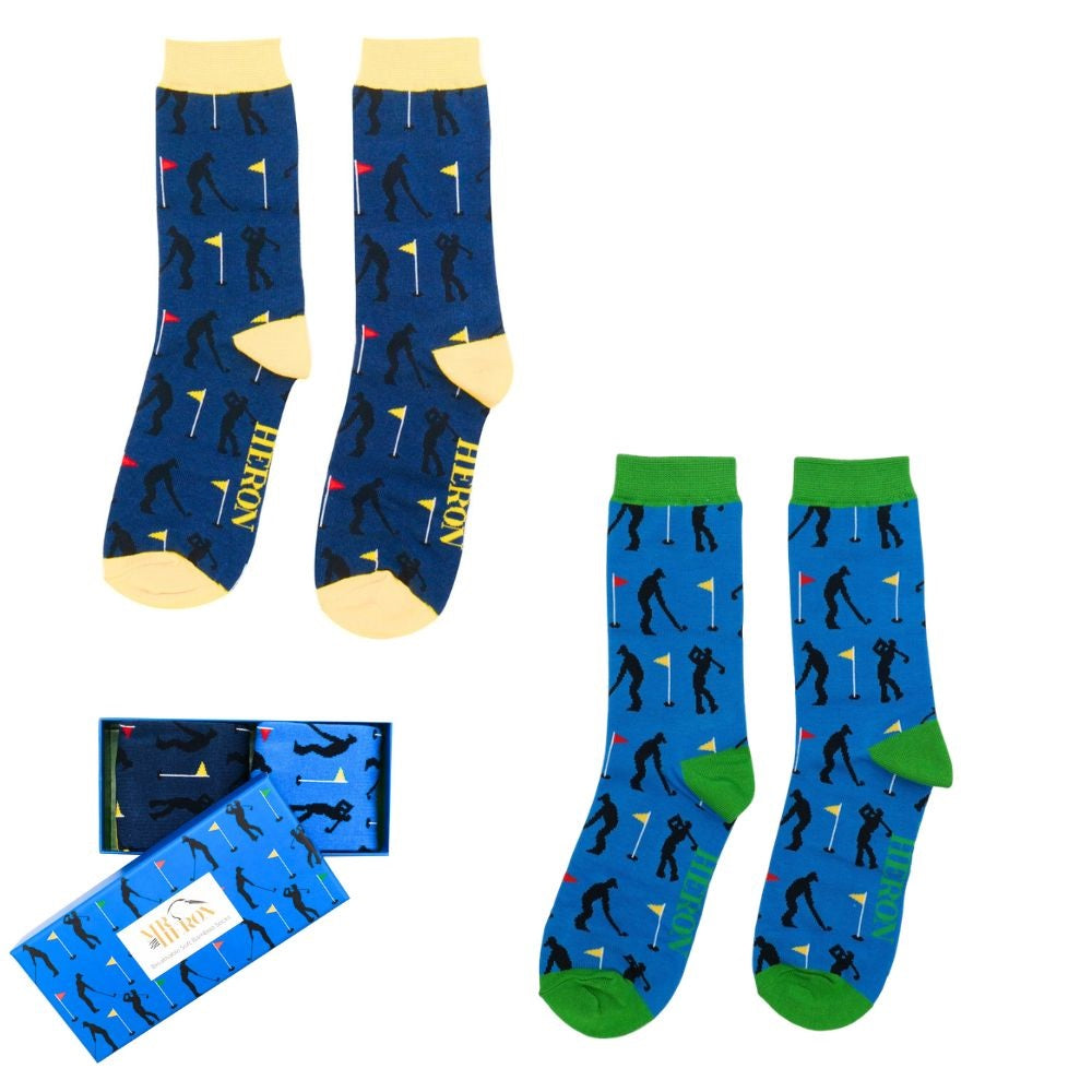 Mr Heron Golfers Socks Box
