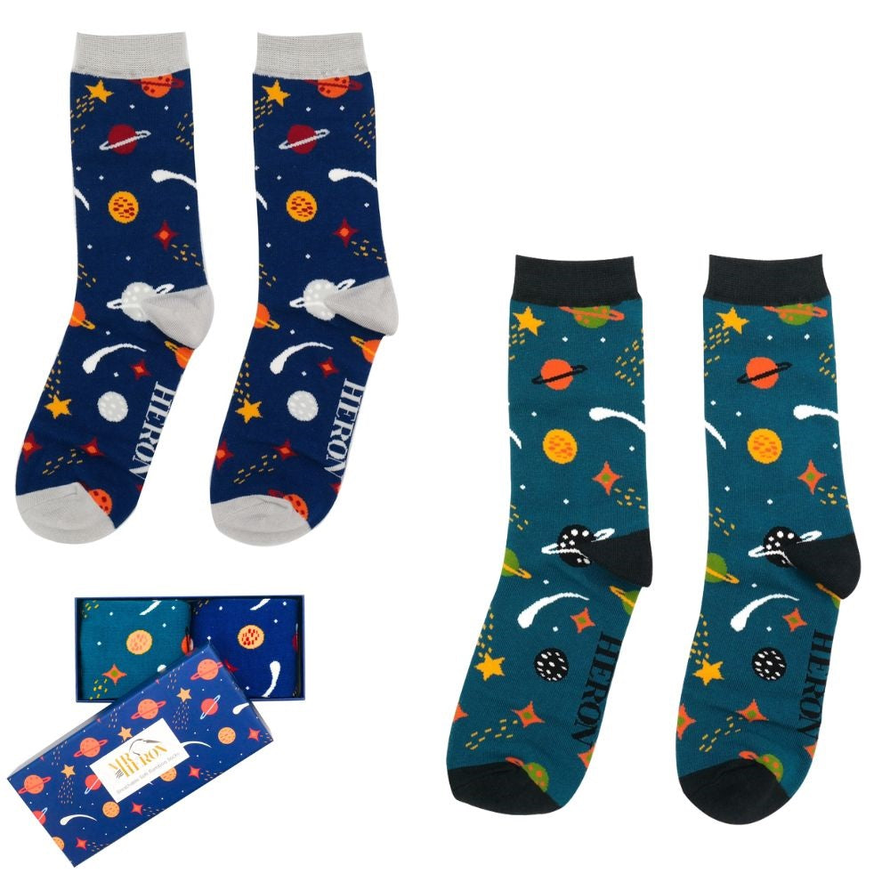Mr Heron Space Socks Box