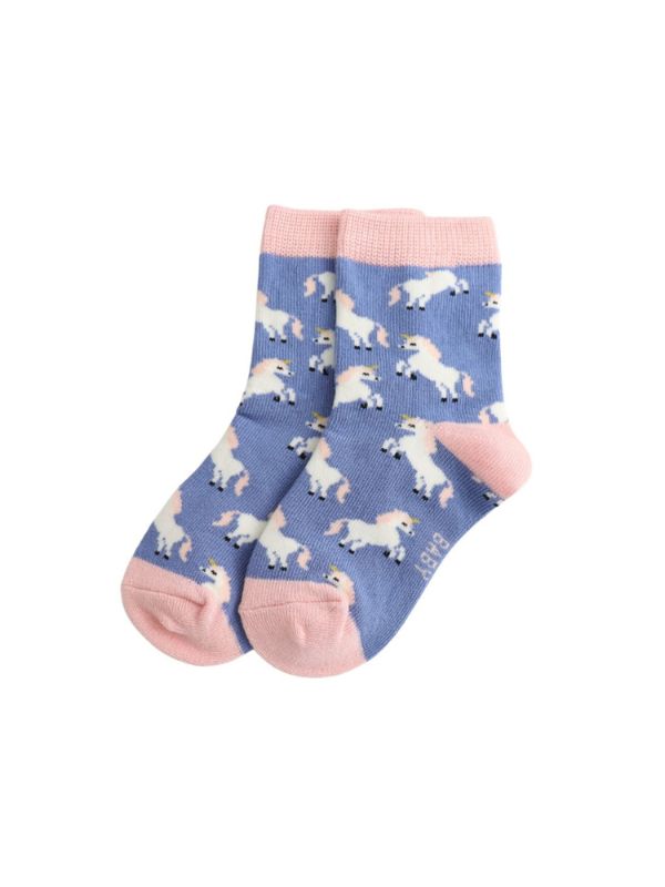  Sparrow Baby Unicorns Denim Socks 2-3Y Best of British NBPT  Kids Socks Miss Sparrow London.