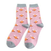 Highland Cows Socks Mauve product image with Highland