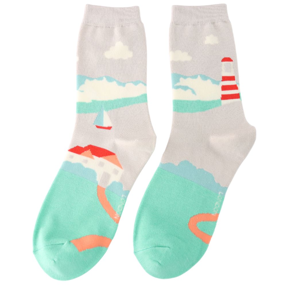Seascape Turquoise Socks Cap product image