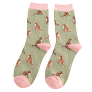 Tabby Cats Olive Socks product image