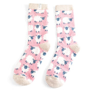 Fluffy Happy Sheep Dusky Pink Socks product image with Sheep