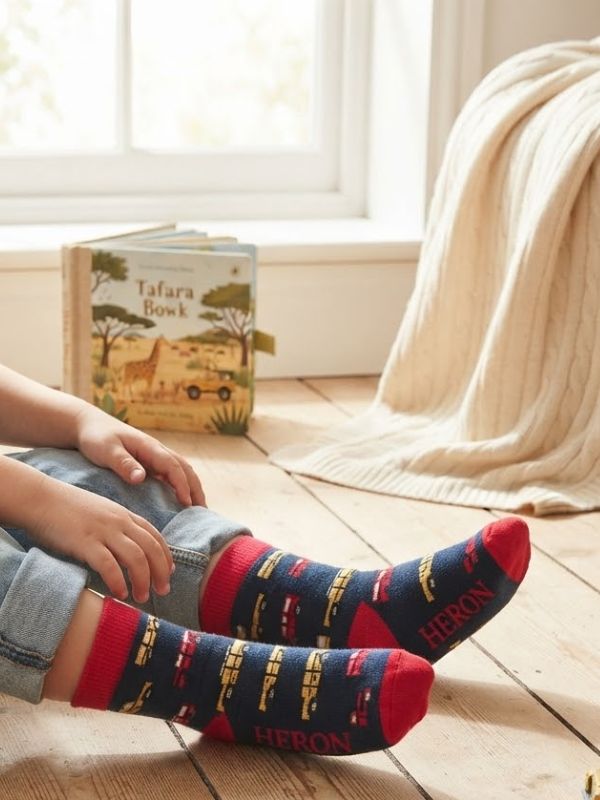 Boys Jeep Navy Socks 2-3Y