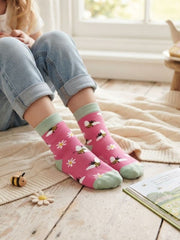 Girls Bees & Daisies Hot Pink 2-3Y