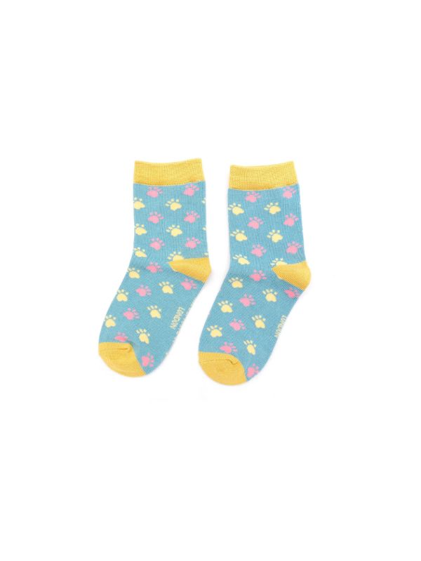  Girls Paddy Paws Duck Egg 4-6Y Best of British NBPT  Kids Socks Miss Sparrow London.
