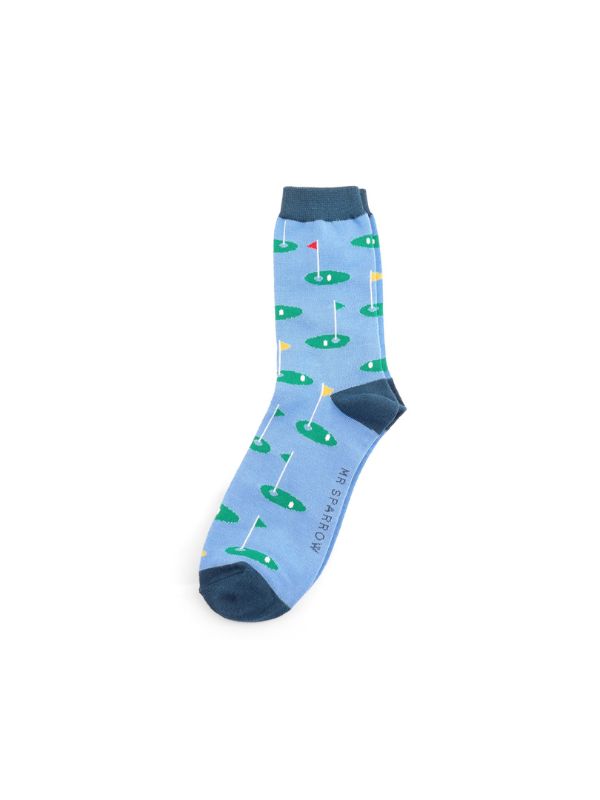  Mr Sparrow Golf Sky Socks Best of British NBPT  Socks Miss Sparrow London.