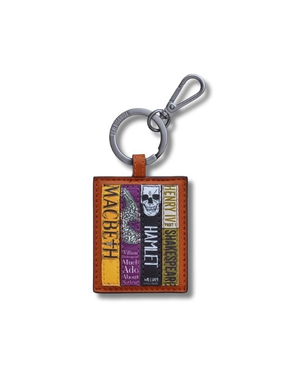  New Disguise Brown Shakespeare Bookworm Leather Keyring Best of British NBPT  Keyrings New Disguise.