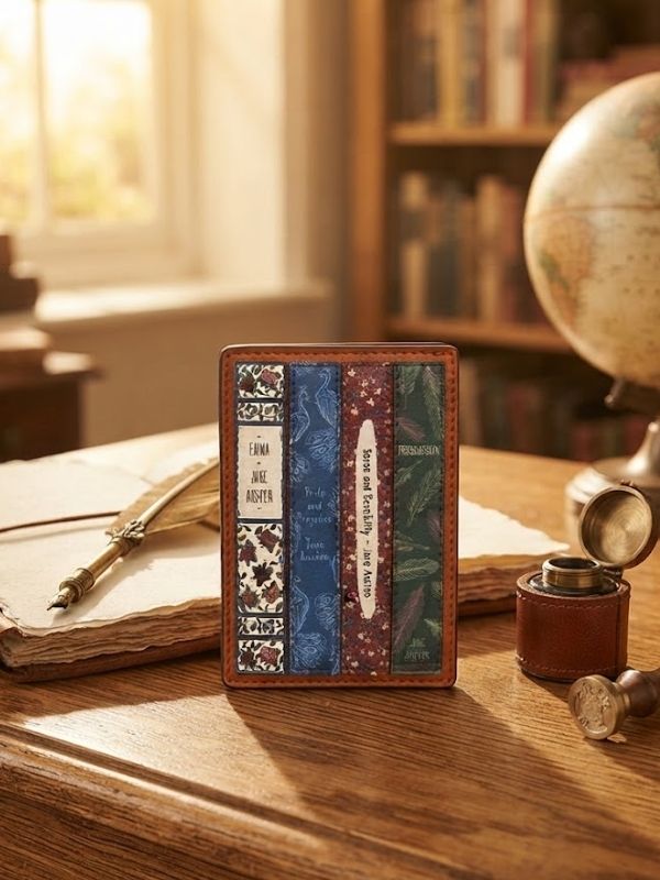 New Disguise Tan Jane Austen Card Holder
