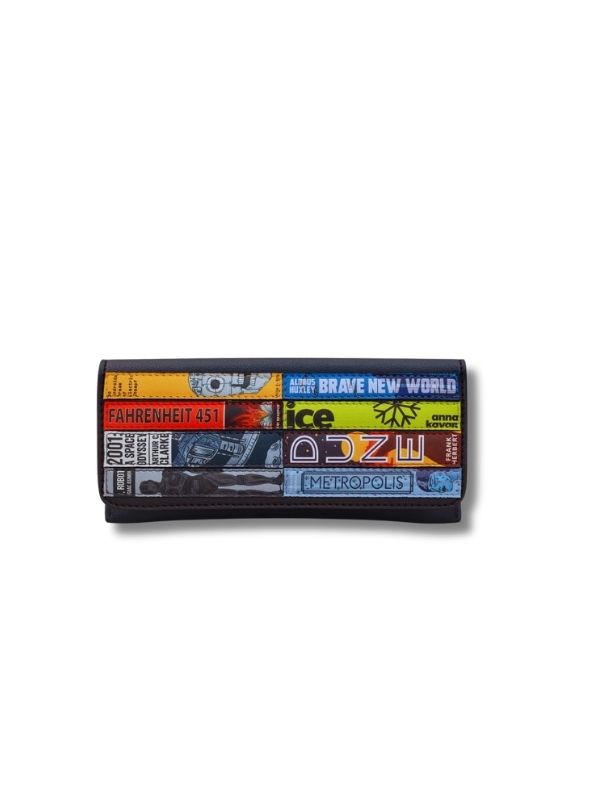  New Disguise Sci-Fi Bookworm Black Leather Glasses Case Best of British NBPT  Glasses Cases New Disguise.
