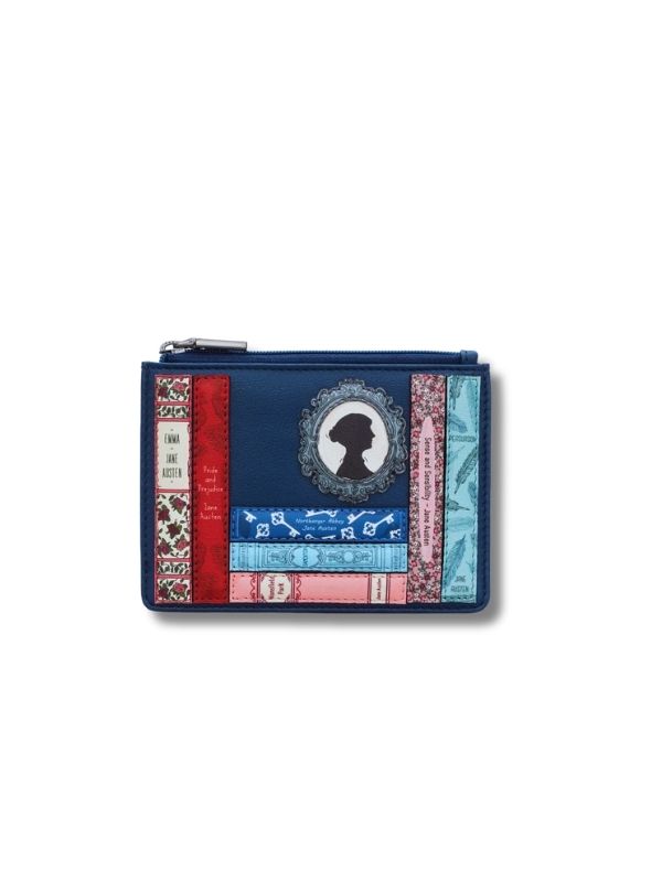  New Disguise Navy Jane Austen Bookworm Zip Top Purse Best of British NBPT  Handbags & Purses New Disguise.