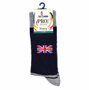 NW London 90527 Premium Adult Socks - Grey Melange/Navy product image with London