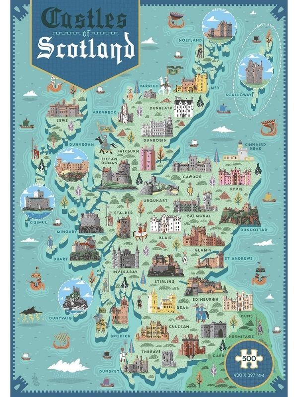 Castles Of Scotland 500 Piece Jigsaw