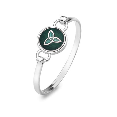 Sea Gems Celtic Green Trinity Knot Bangle