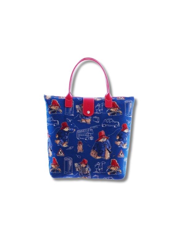  Signare Paddington Blue Foldable Bag Best of British NBPT  Shopper Bags Signare.