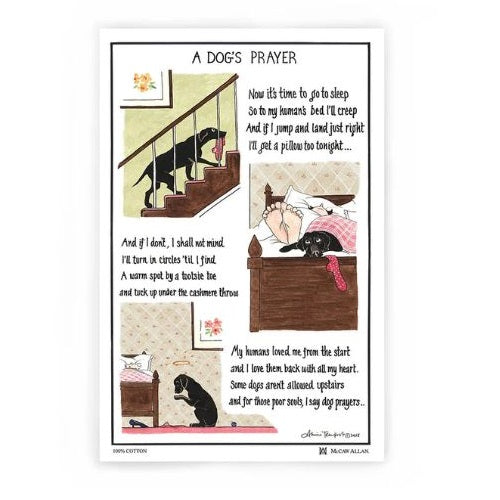 Samuel Lamont Dog's Prayer, Cotton Tea Towel