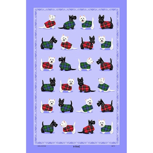 Samuel Lamont Scottie & Westie Cotton Tea Towel product image