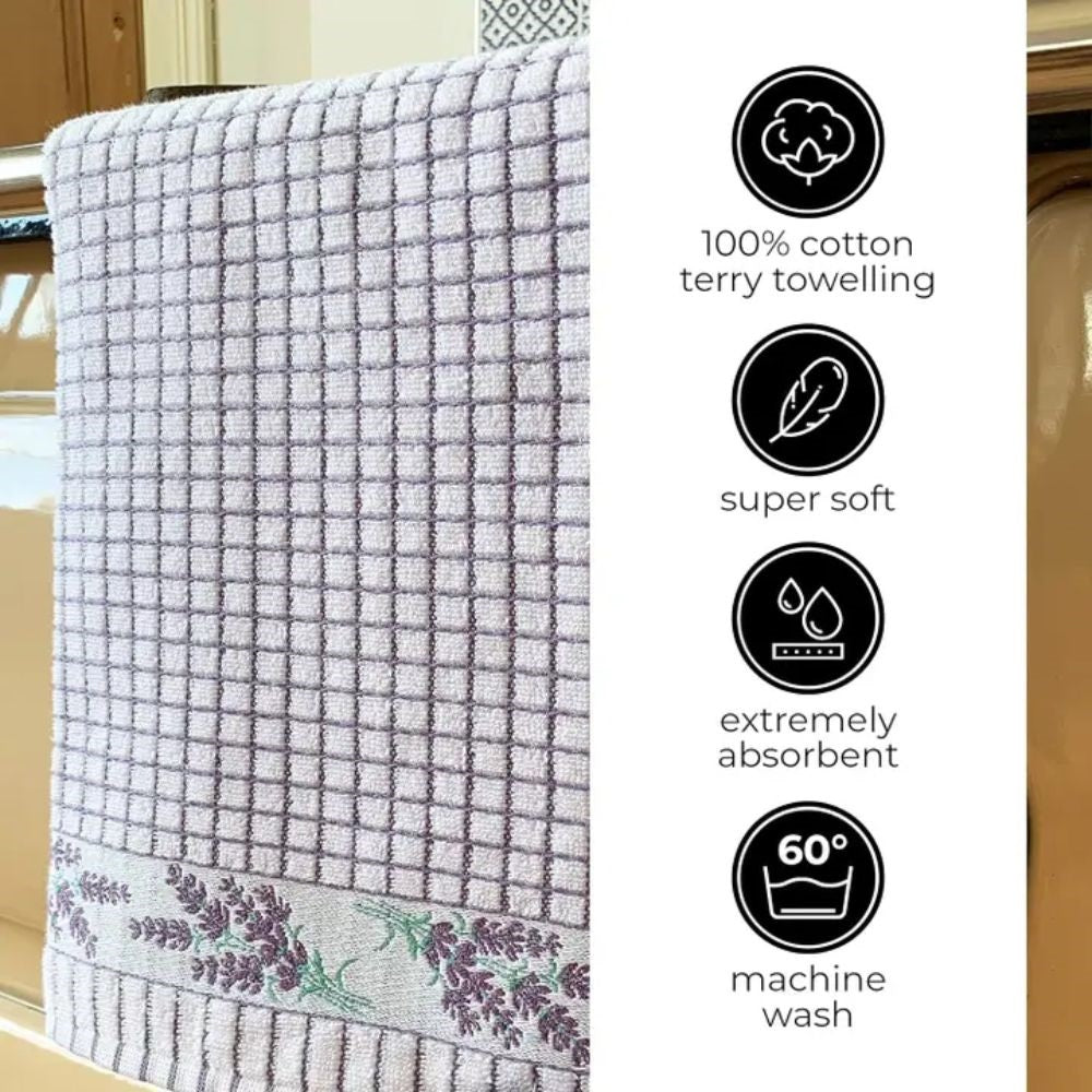 Samuel Lamont Poli Dri Tea Towel Lavender Sprig