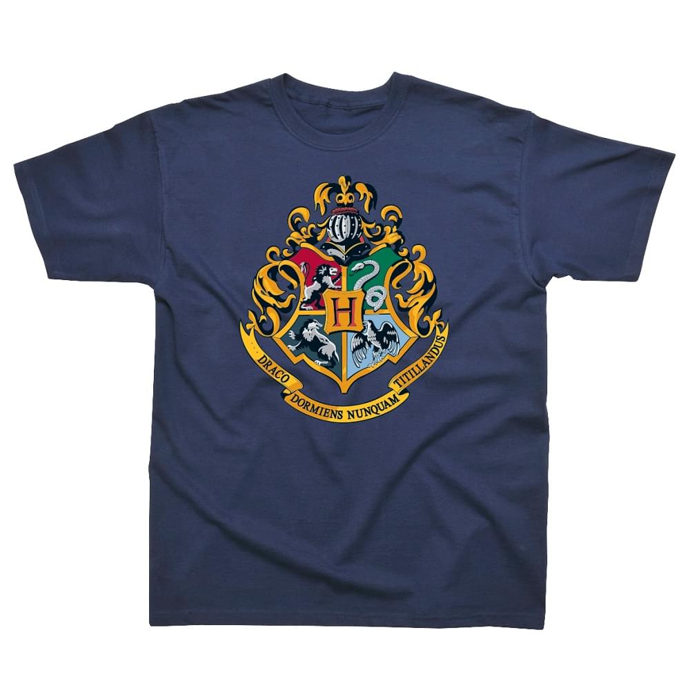 Spike Hogwarts Crest T-Shirt Navy T-Shirt product image