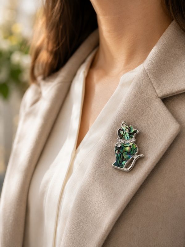 Tide Natural Cat Pin Badge product image with Cat