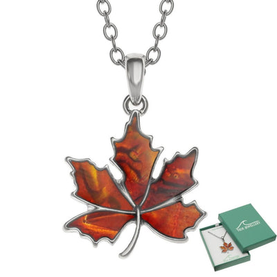 Tide Amber Autumn Leaf Necklace