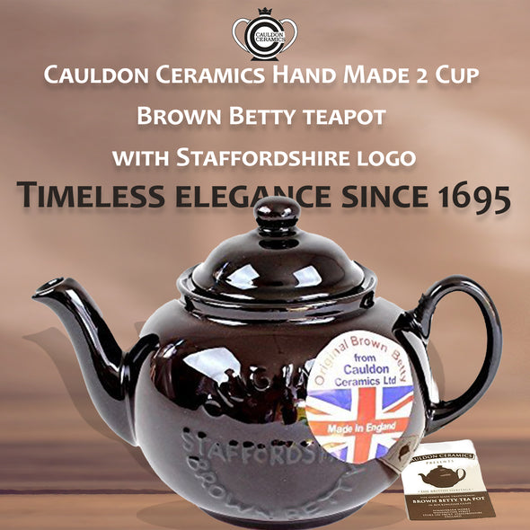 Cauldon Ceramics Brown Betty Teapot 2 Cups New Model Logo
