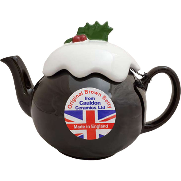 Cauldon Ceramics Traditional 6 Cup Brown Betty Christmas Pudding Teapot