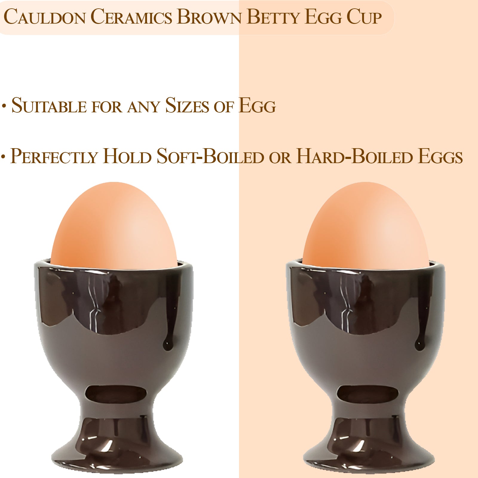 Cauldon Ceramics Brown Betty Egg Cup Made In England