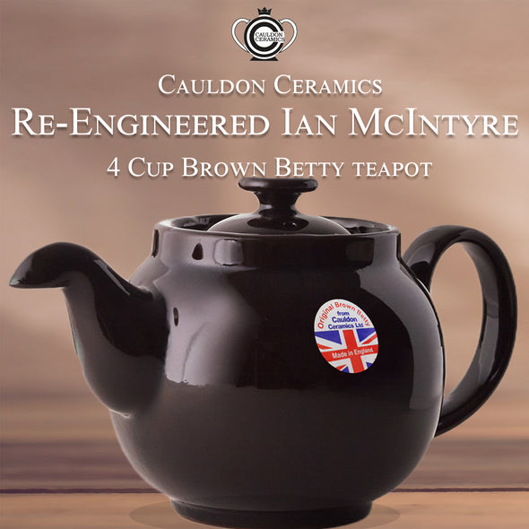 Cauldon Ceramics Re-Engineered Ian McIntyre Brown Betty 4 Cup Teapot with Infuser